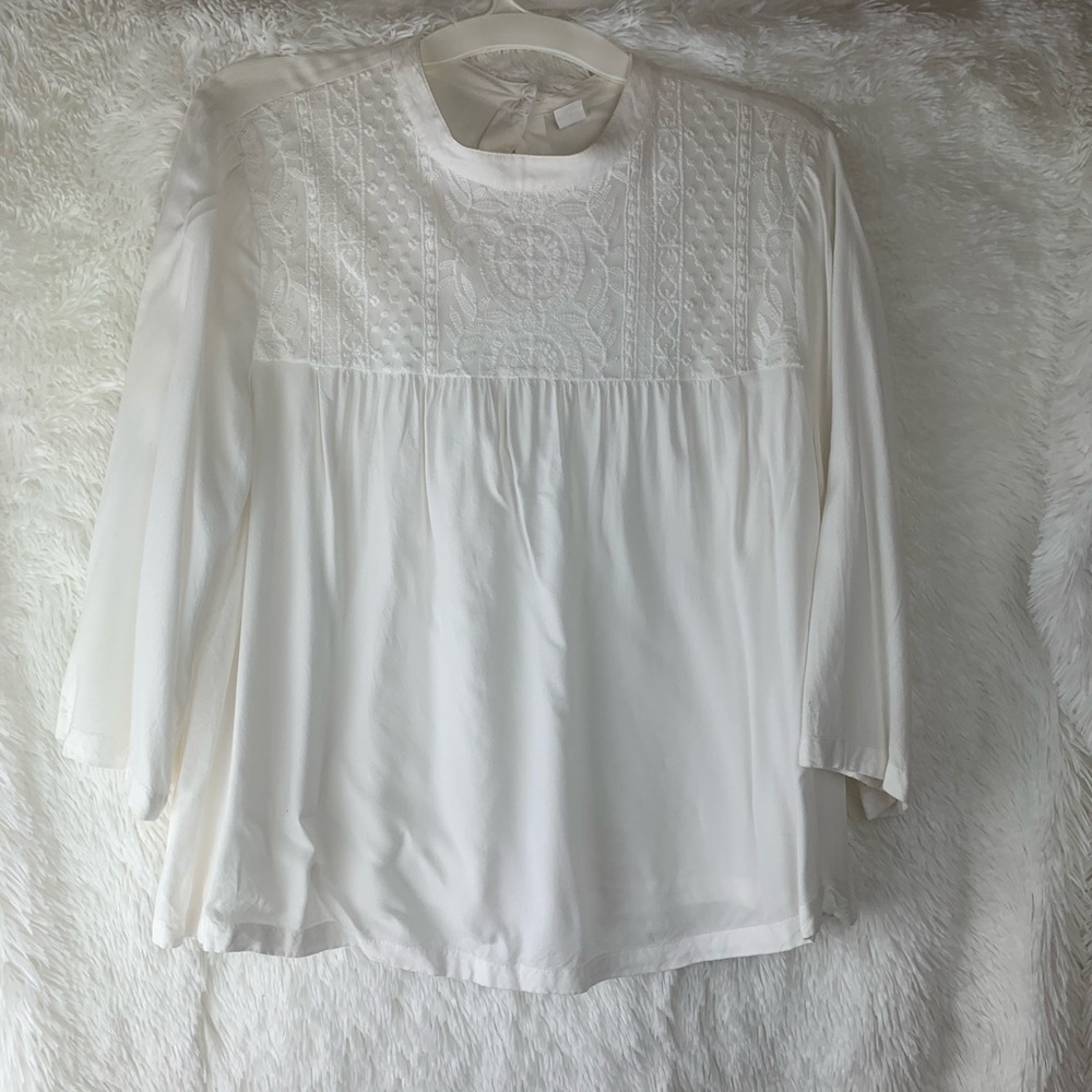 Old Navy Crop Blouse White